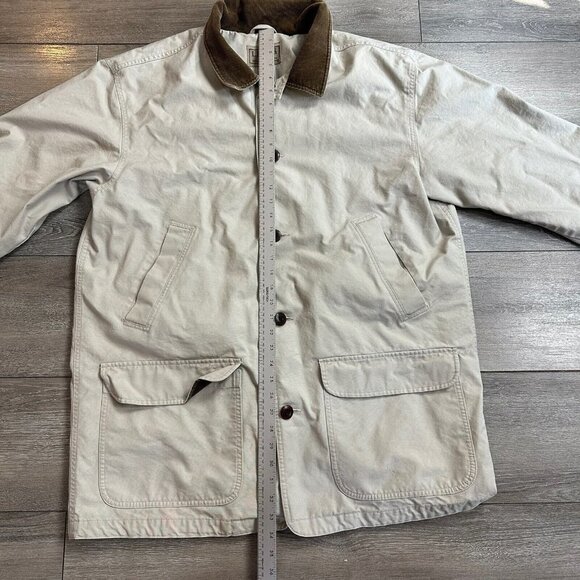 L.L. Bean Cream and Brown Military Field Jacket - Picture 8 of 11
